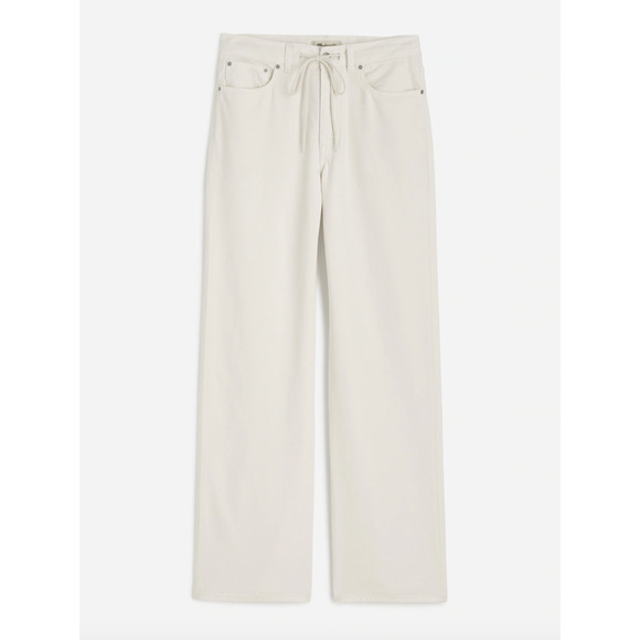 Madewell Low Slung Baggy Jean Airy Denim Vintage Canvas White Relaxed US 29 NWT - Picture 6 of 16